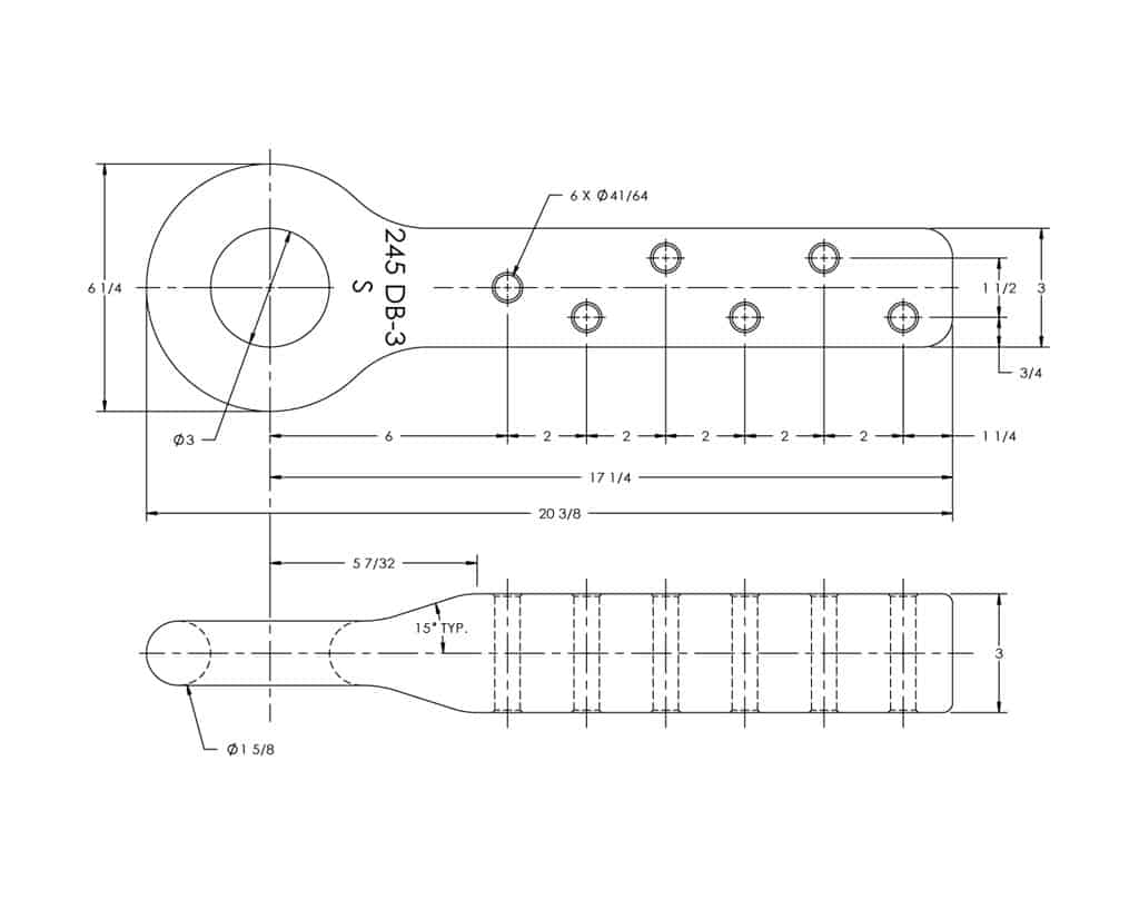 245DB-3 Bolt-On Drawbar Eye | # 10000783
