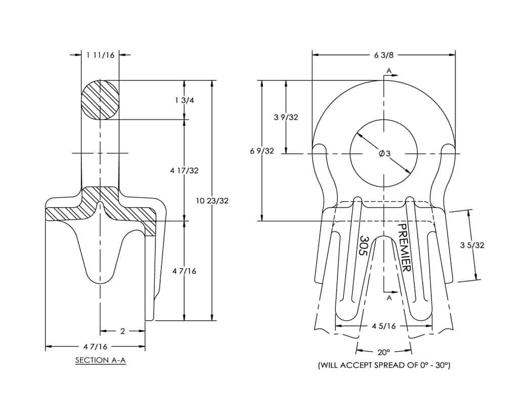 Premier 305 Weld-On Drawbar Eye | # 10000797