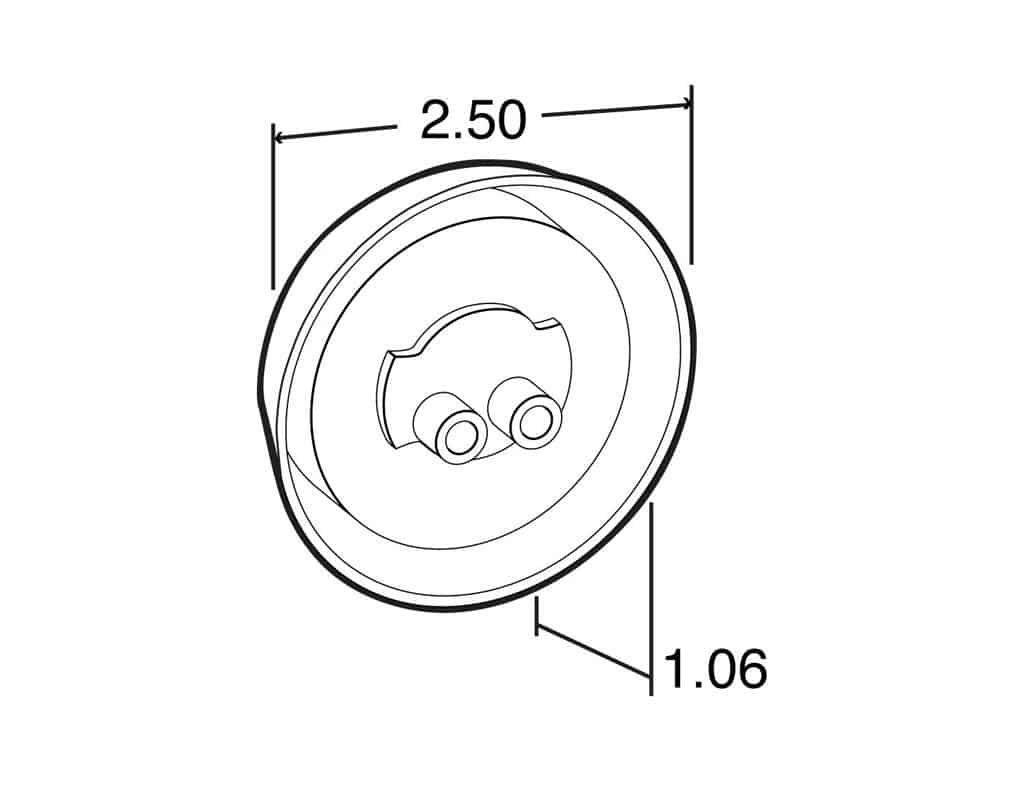 Truck-Lite 2" Round LED Red Marker Clearance Light | # 10286R