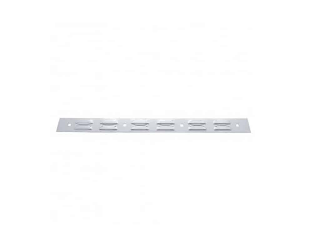 2" X 24" Chrome Louvered Top Mud Flap Plate | # 10400
