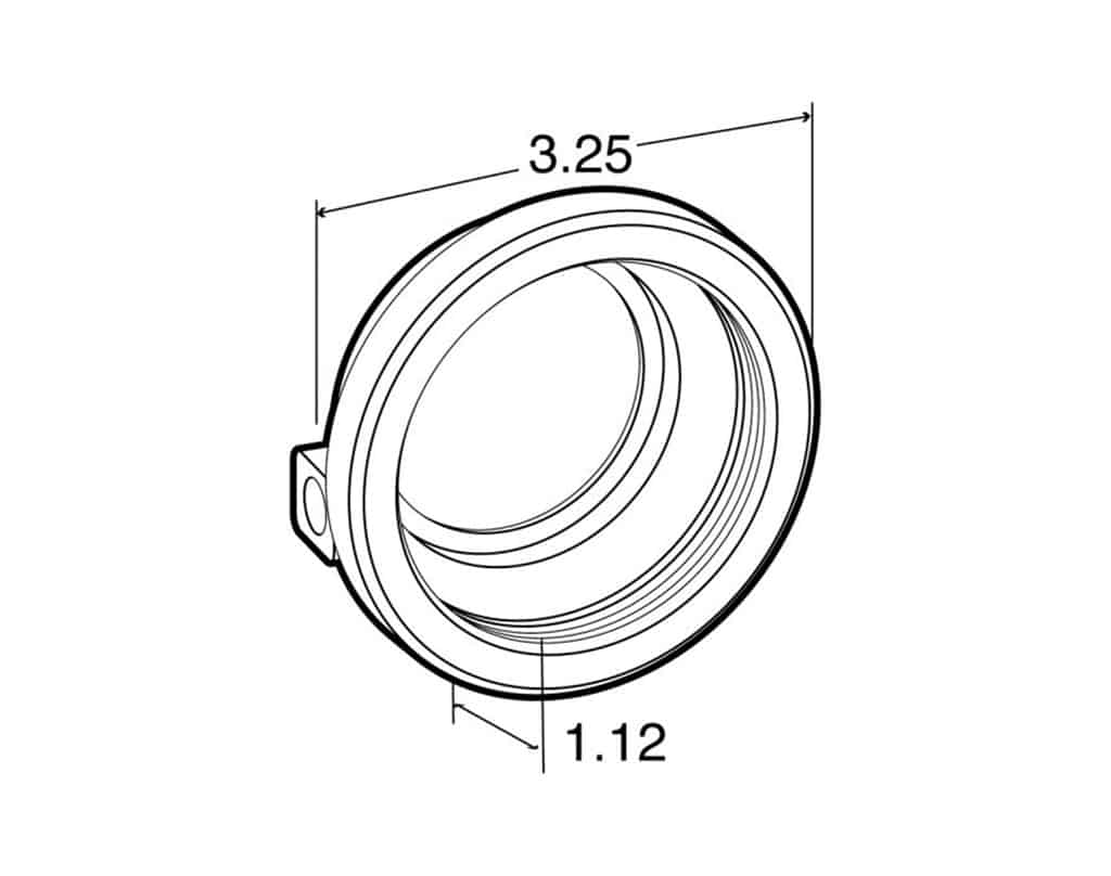Truck-Lite 2.5" Round Open Back PVC Light Grommet | # 10700