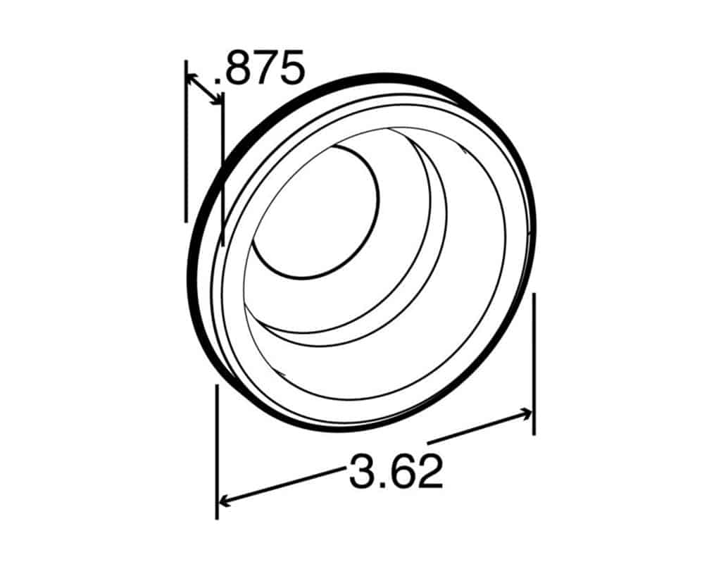 Truck-Lite 2.5" Round Open Back Rubber Light Grommet | # 10704