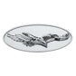 UNITED PACIFIC Chrome Oval Emblem - 3D Eagle |# 10964