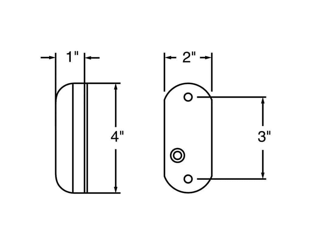 Truck-Lite Signal-Stat Rectangular Incandescent Red Marker Light | # 1259