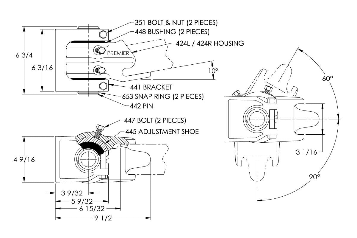 Premier Manufacturing 440 & 440A Hinge Assemblies