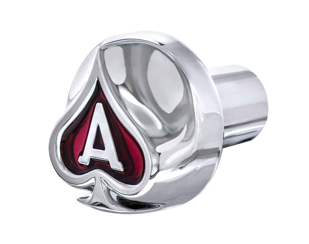 Chrome Aces Of Spades Shift Knob 1/2" - 13 Thread-On | # 23498