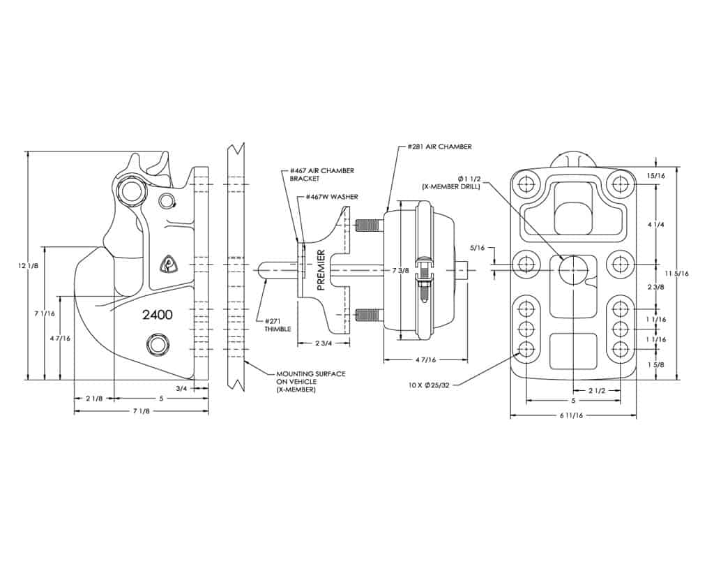 Premier Manufacturing 2400 Slack Reducing Couplings