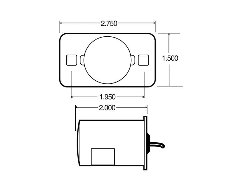 Truck-Lite Incandescent Rectangular 26 Series License Plate Light | # 26330