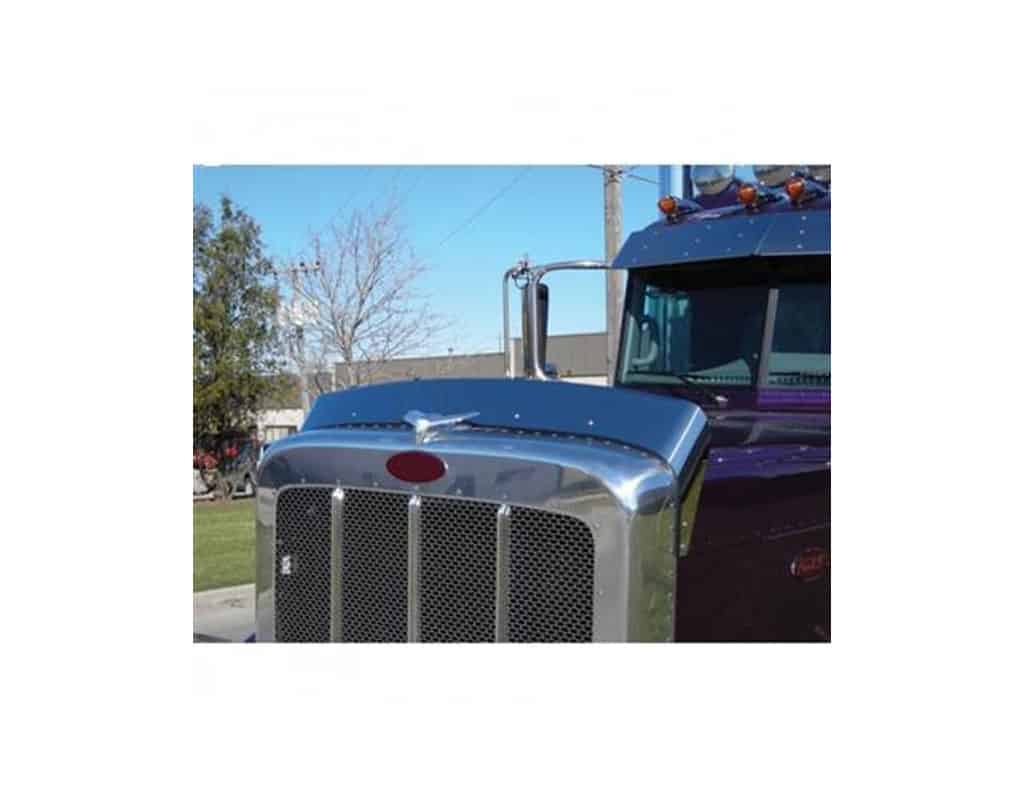 Peterbilt 388, 389, & 367 Bug Deflector Stainless Steel | # 29003