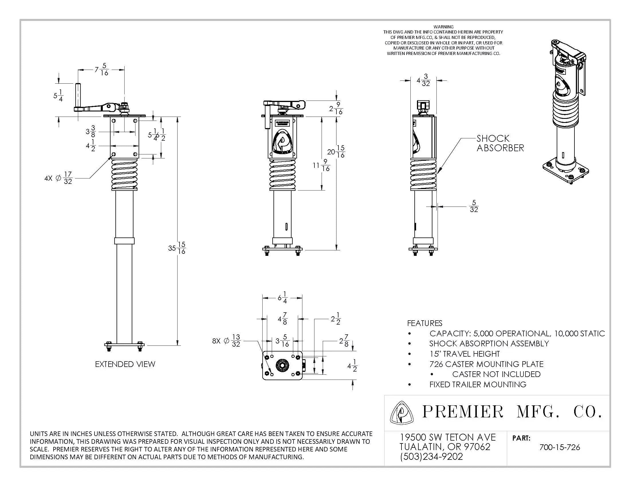 Premier Manufacturing 700 Standard Jacks