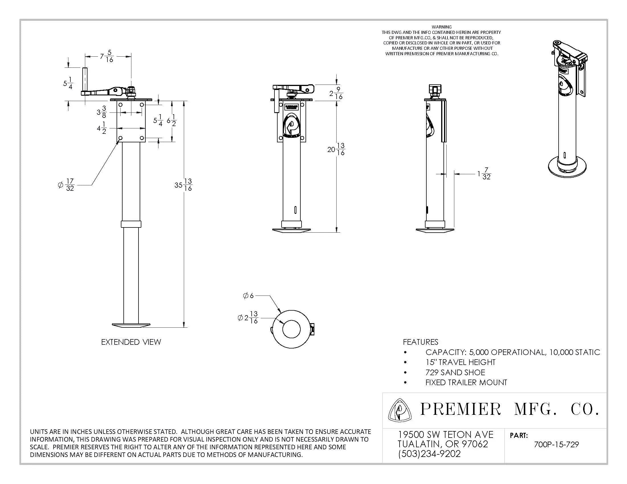 Premier Manufacturing 700 Standard Jacks
