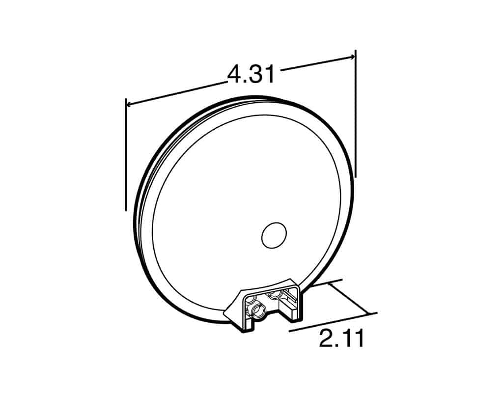 Truck-Lite 4" Incandescent Clear Round Back Up Light | # 40204