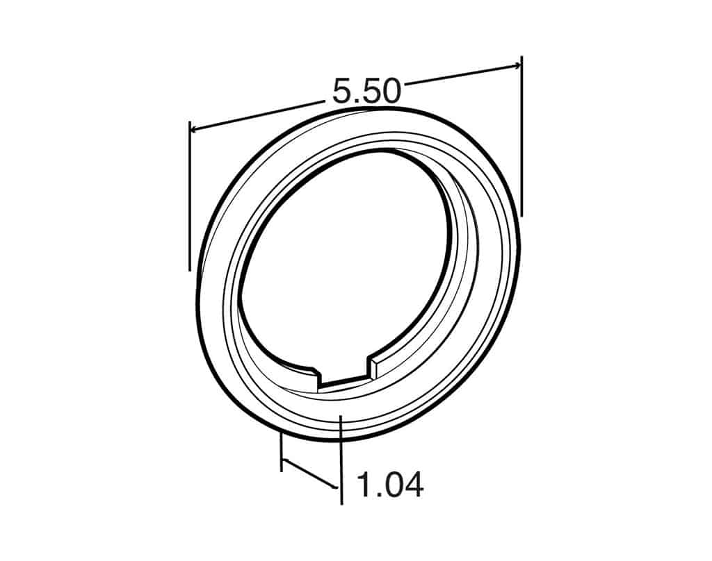 Truck-Lite 4" Round Open Back PVC Lamp Grommet | # 40700