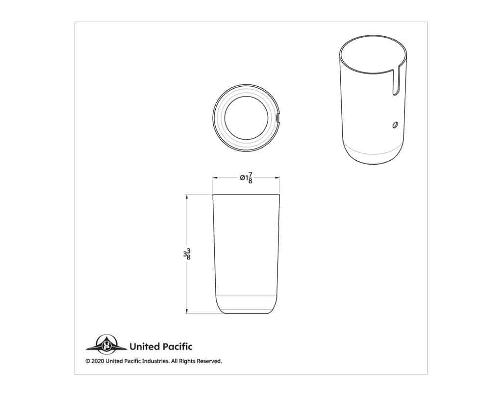 Chrome Steel Lower Gear Shift Knob Cover | # 41069