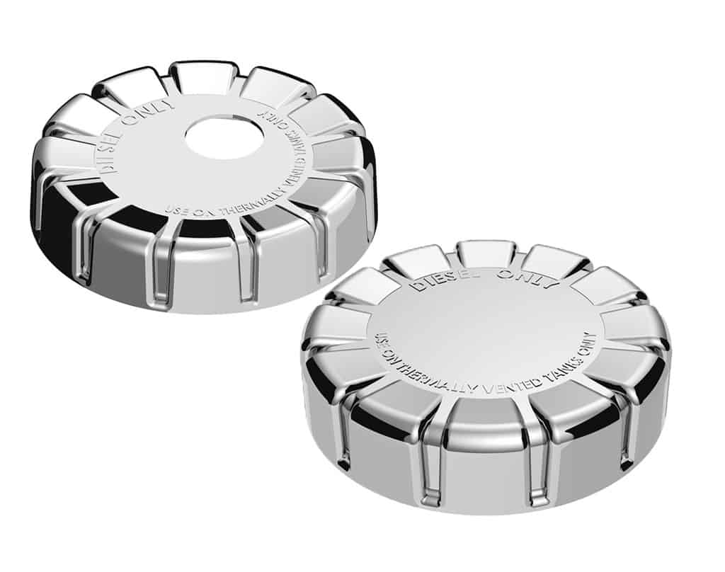 Kenworth Chrome Plastic Fuel Cap Cover | Locking / Non-Locking