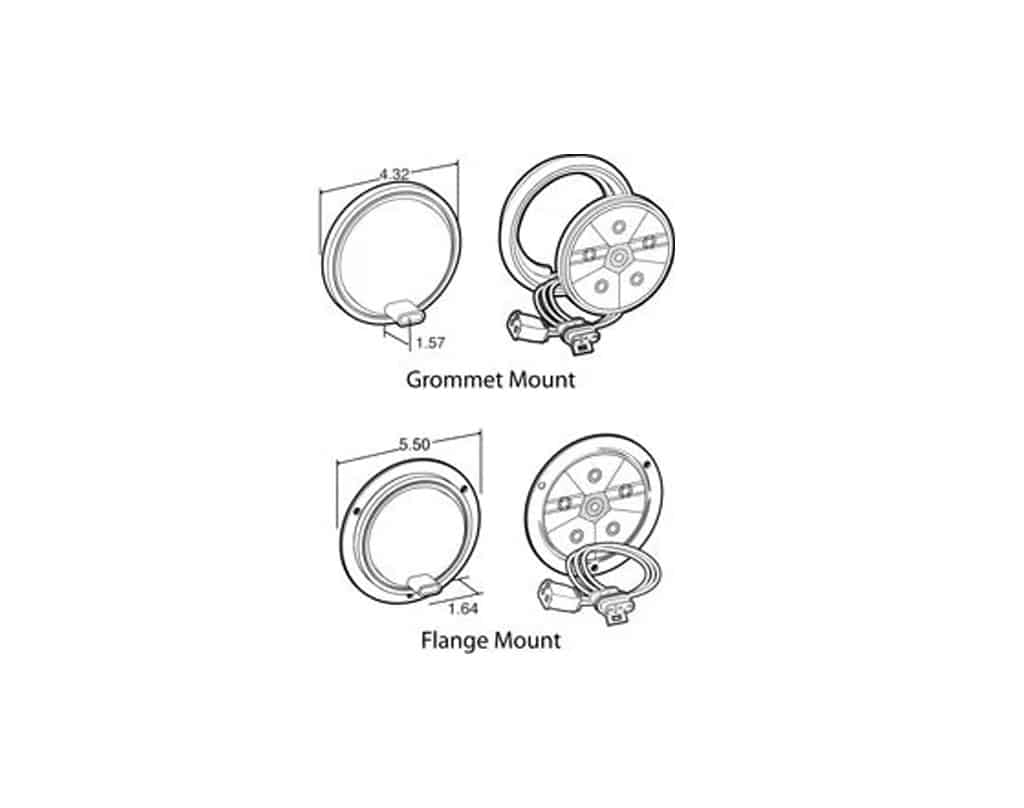 Truck-Lite 4" Super 44 LED Clear Round Back Up Light | # 44350C