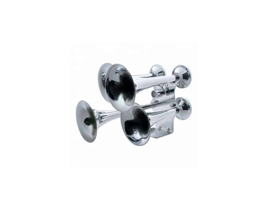 4 Trumpets Air Powered Chrome Train Horn | # 46130