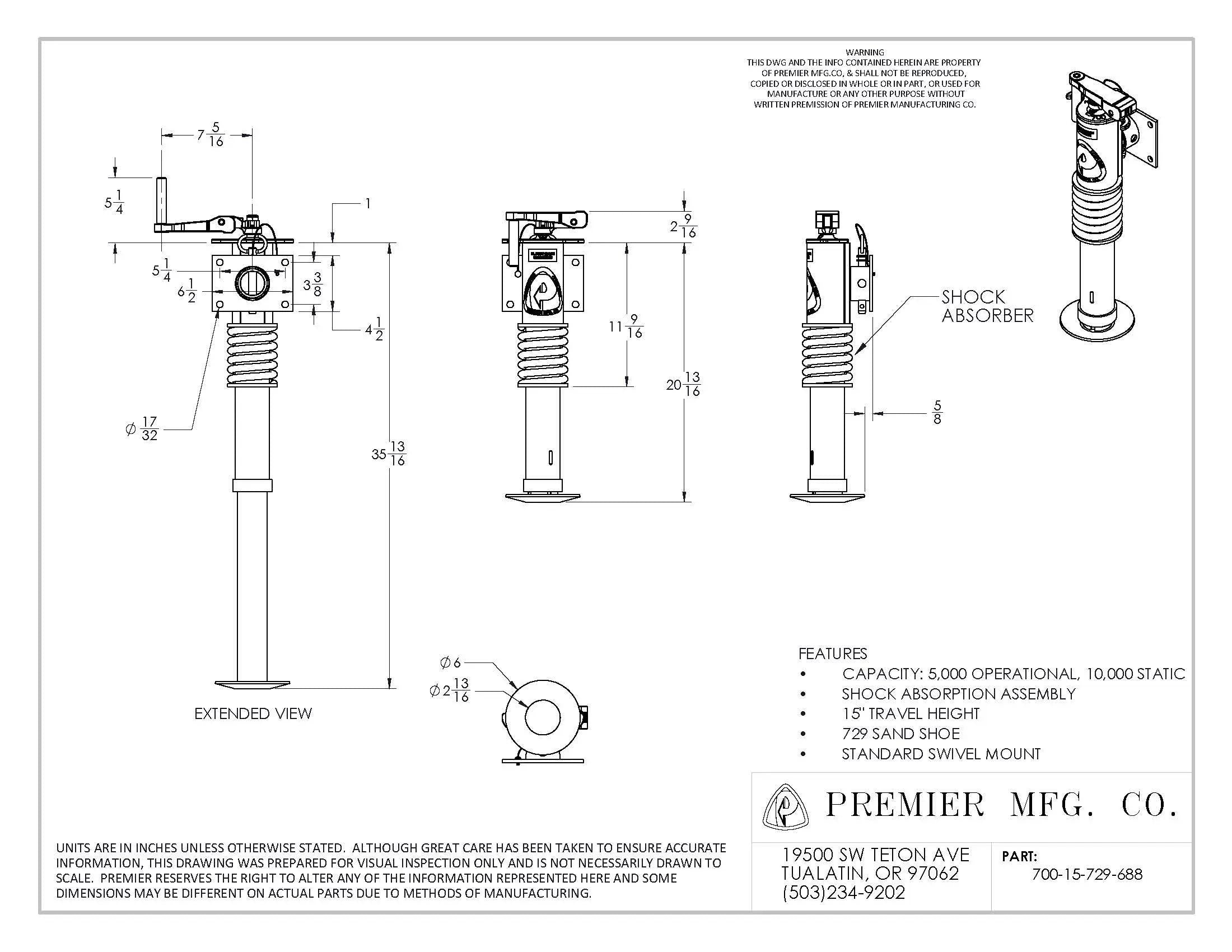Premier Manufacturing 700 Standard Jacks