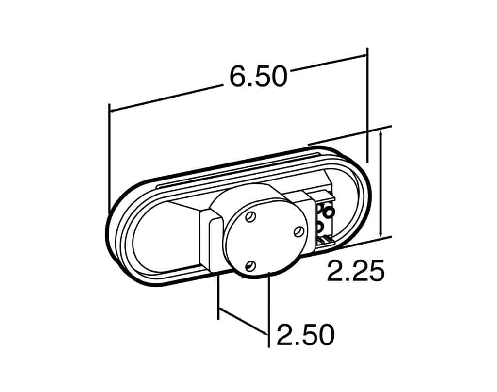 Truck-Lite Oval Incandescent Red Reflectorized Marker Clearance Light | # 60215R