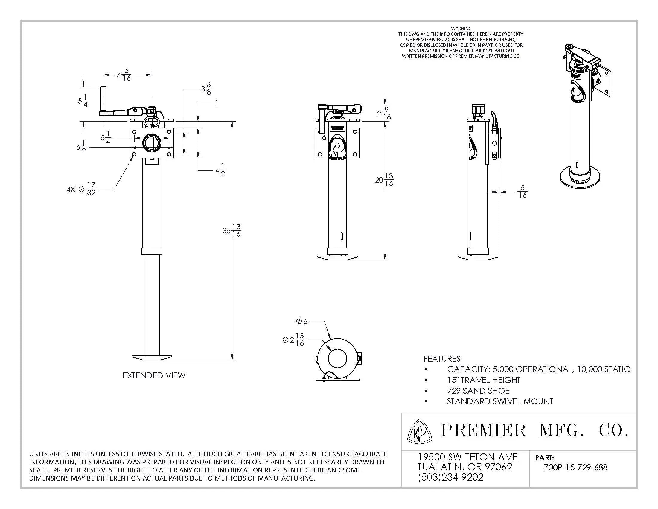 Premier Manufacturing 700 Standard Jacks