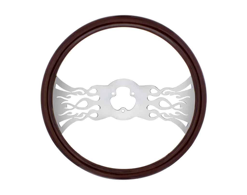18" Wood Steering Wheel - Inferno | # 88104