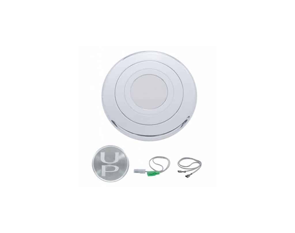 Chrome Aluminum Steering Wheel Horn Button With UP Logo