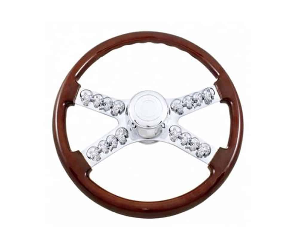 International 18" Skull Steering Wheel With Hub & Horn Kit