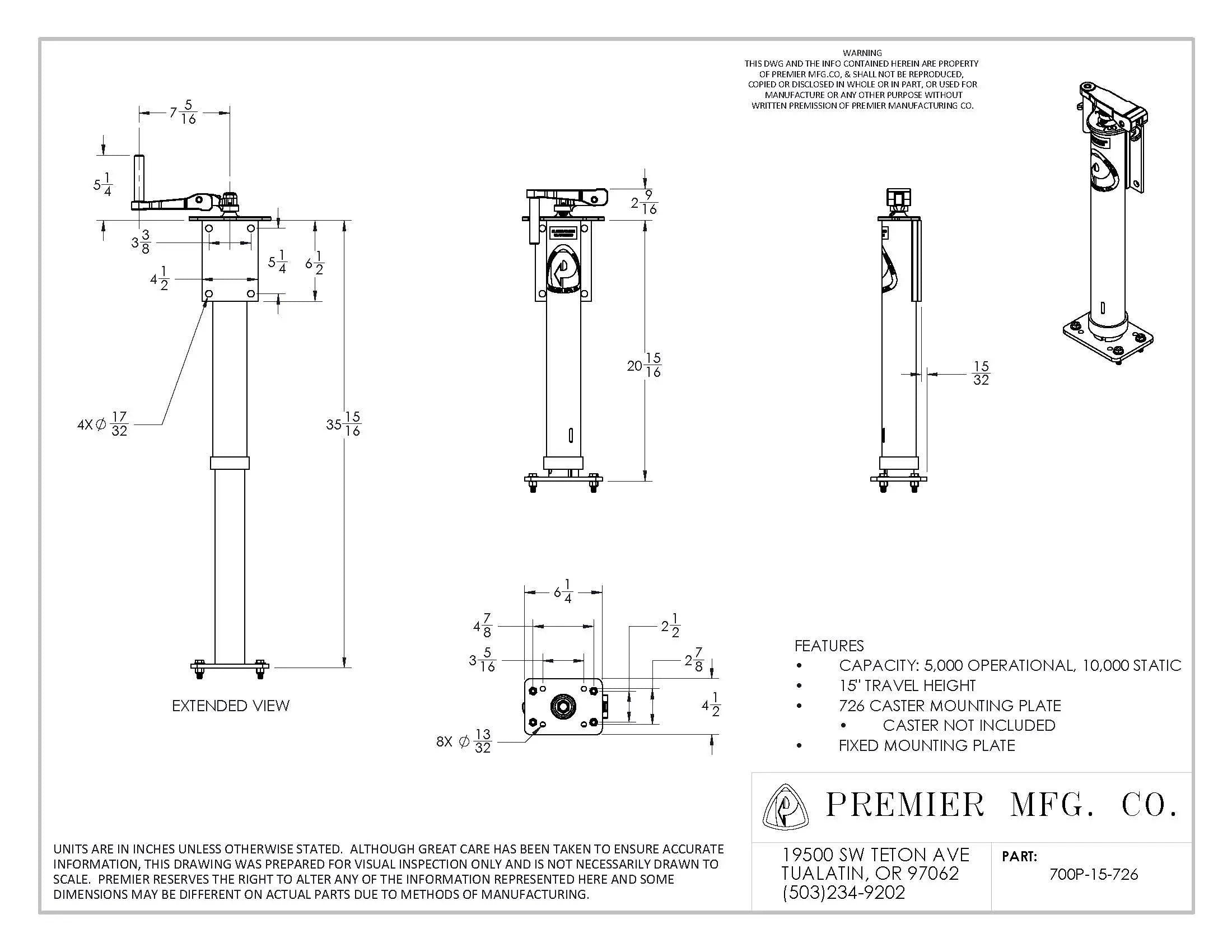 Premier Manufacturing 700 Standard Jacks