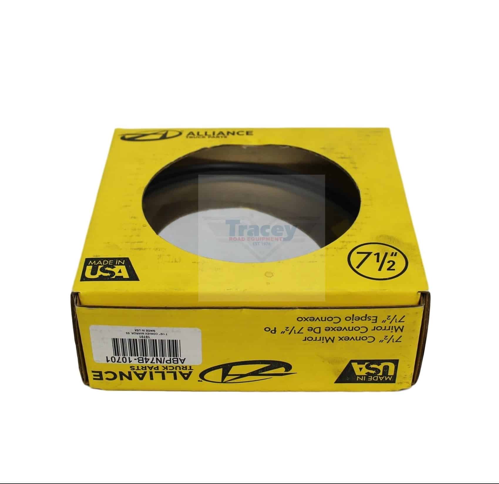 Alliance 7-1/2" Black Convex Mirror | # ABP N74B 10701