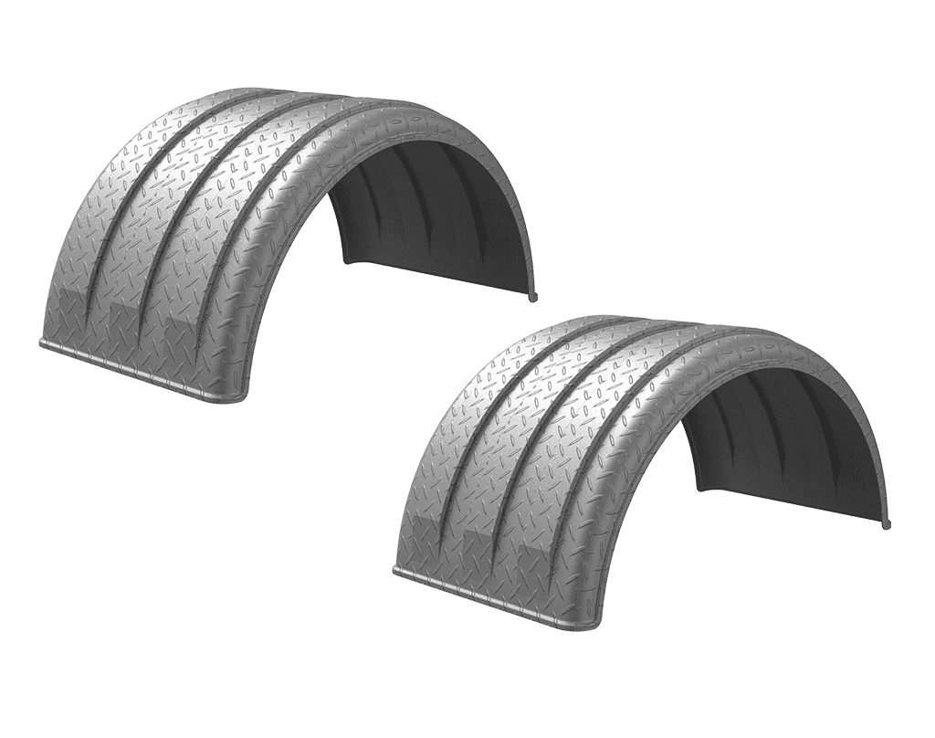 Minimizer™ MIN 1600 Semi Truck Fenders Kit For 16.5" Wheels | Single Axle