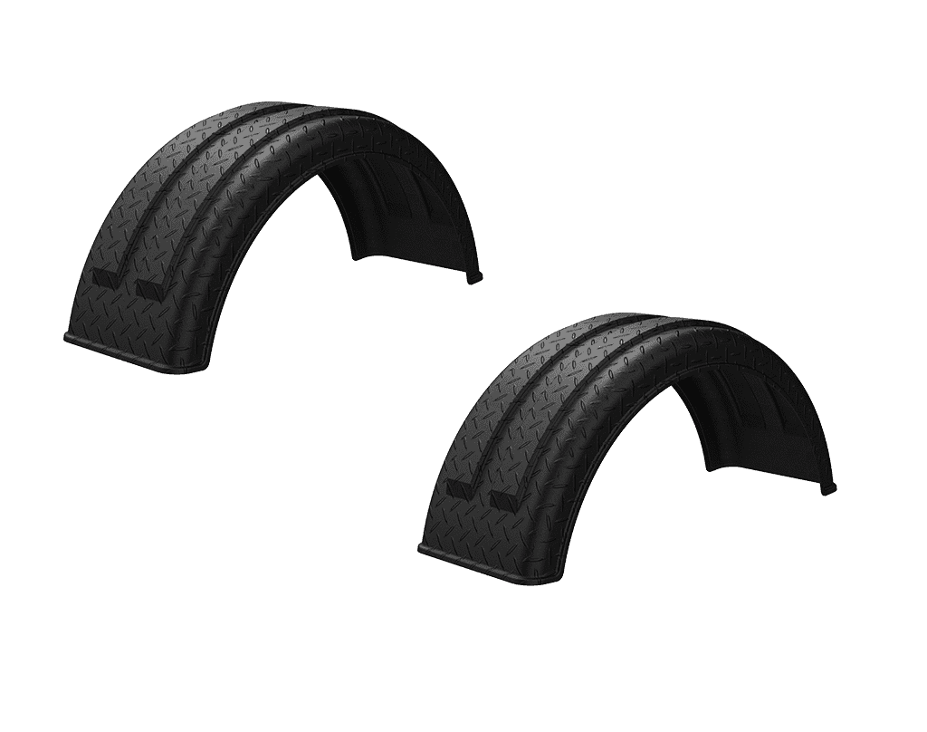 Minimizer™ MIN 161200 Semi Truck Poly Fenders Kit For Single Tire 16.5" / 22.5" | Single Wheel
