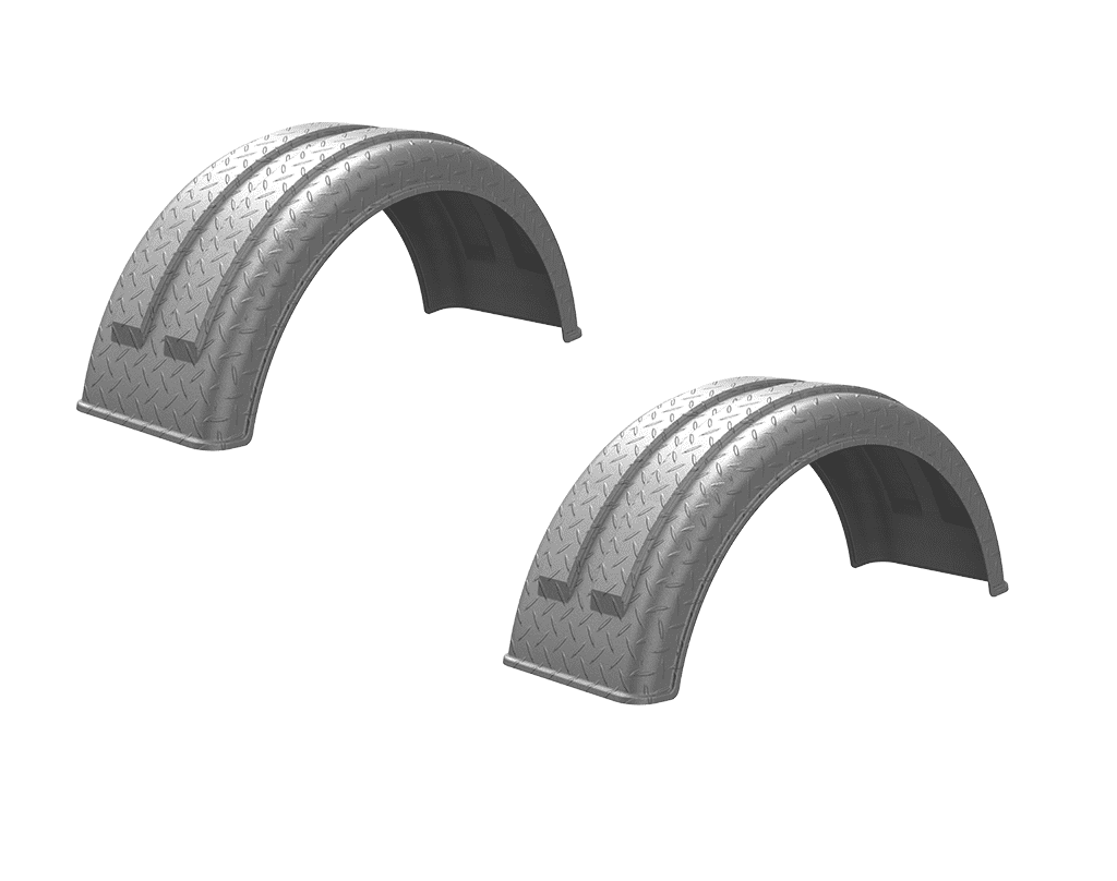Minimizer™ MIN 161200 Semi Truck Poly Fenders Kit For Single Tire 16.5" / 22.5" | Single Wheel