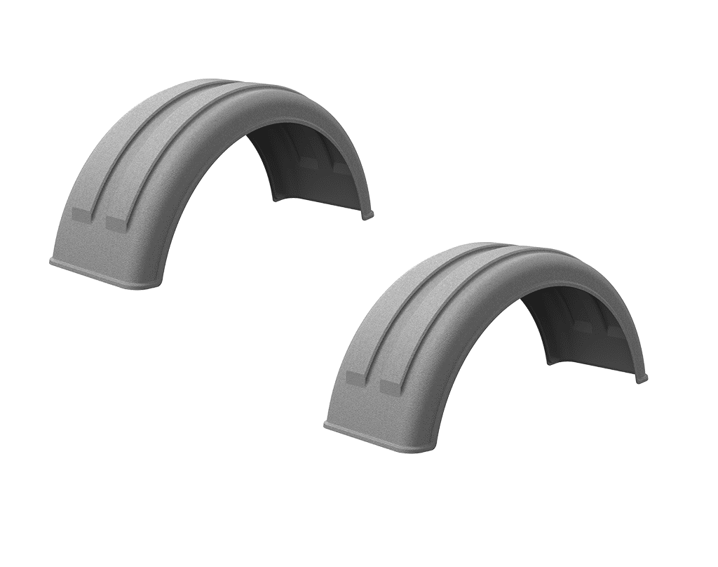 Minimizer™ MIN 161200 Semi Truck Poly Fenders Kit For Single Tire 16.5" / 22.5" | Single Wheel