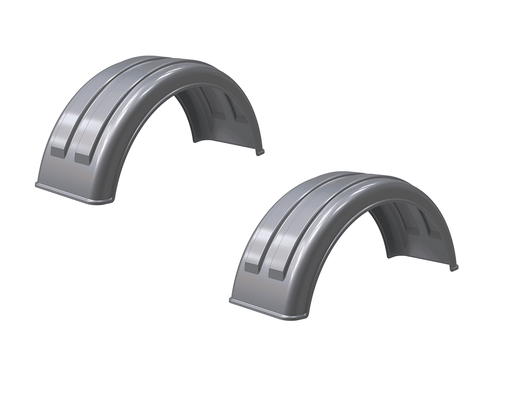 Minimizer™ MIN 161200 Semi Truck Poly Fenders Kit For Single Tire 16.5" / 22.5" | Single Wheel