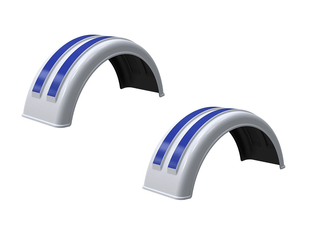 Minimizer™ MIN 161200 Semi Truck Poly Fenders Kit For Single Tire 16.5" / 22.5" | Single Wheel