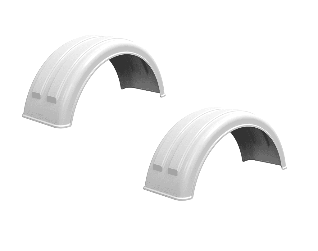 Minimizer™ MIN 161200 Semi Truck Poly Fenders Kit For Single Tire 16.5" / 22.5" | Single Wheel