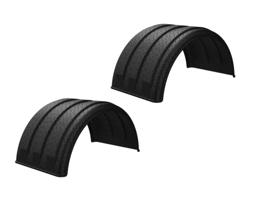 Minimizer™ MIN 1900 Semi Truck Poly Fenders Kit For 19.5" Wheels | Single Axle