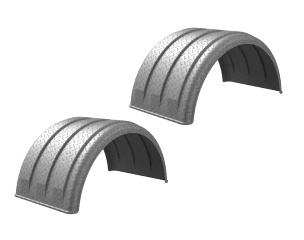 Minimizer™ MIN 1900 Semi Truck Poly Fenders Kit For 19.5" Wheels | Single Axle