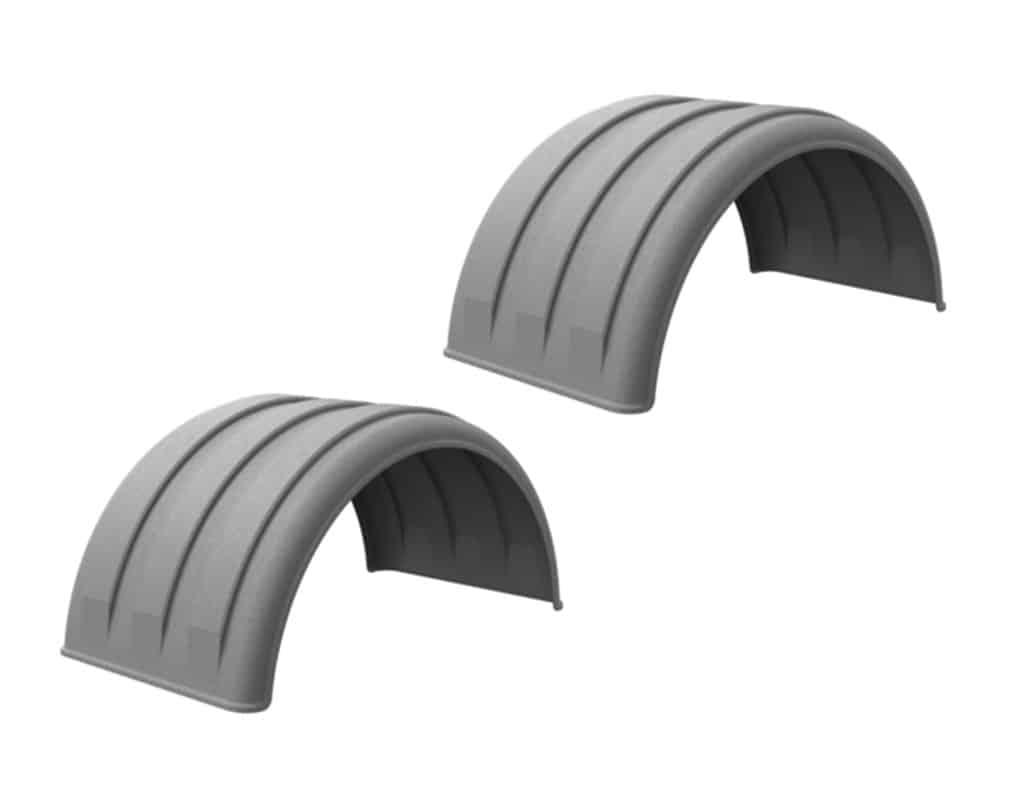 Minimizer™ MIN 1900 Semi Truck Poly Fenders Kit For 19.5" Wheels | Single Axle