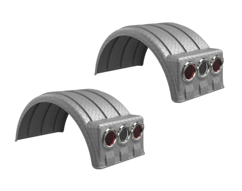 Minimizer™ MIN 1900 Semi Truck Poly Fenders Kit For 19.5" Wheels | Single Axle