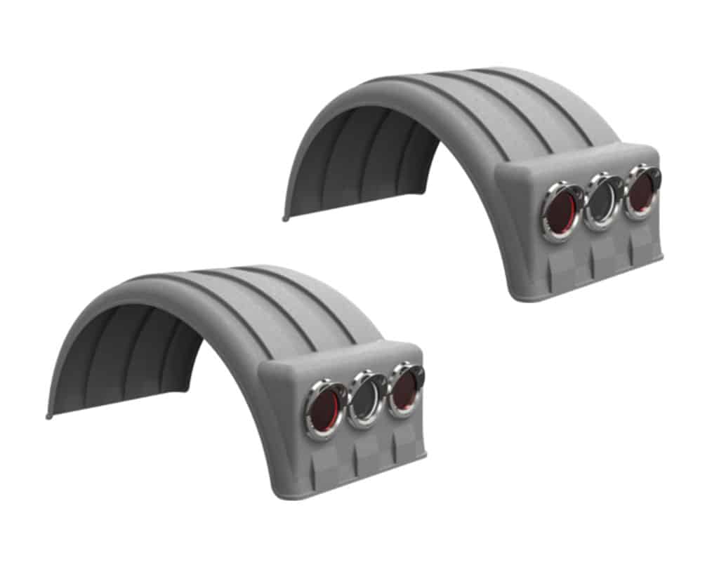 Minimizer™ MIN 1900 Semi Truck Poly Fenders Kit For 19.5" Wheels | Single Axle