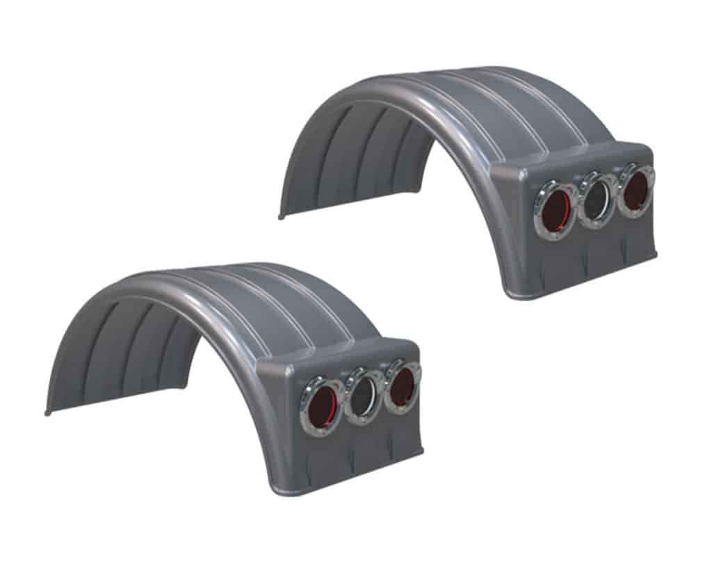 Minimizer™ MIN 1900 Semi Truck Poly Fenders Kit For 19.5" Wheels | Single Axle