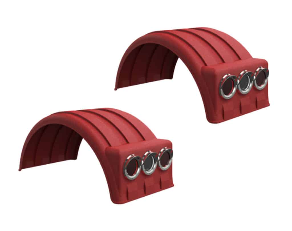 Minimizer™ MIN 1900 Semi Truck Poly Fenders Kit For 19.5" Wheels | Single Axle