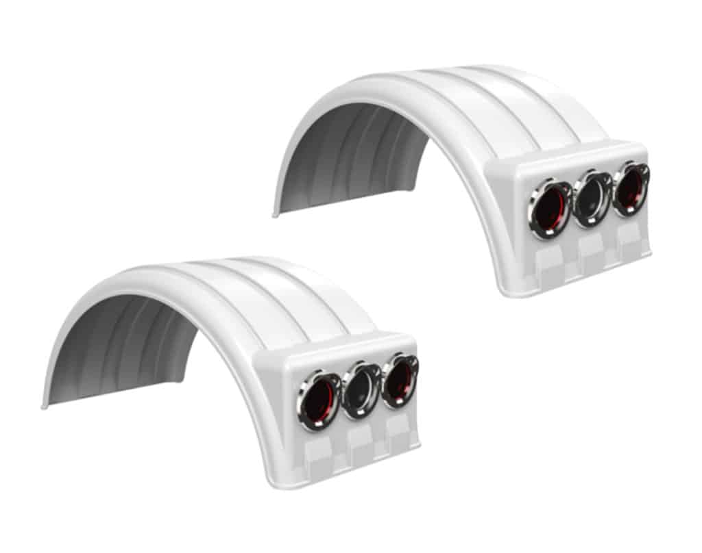 Minimizer™ MIN 1900 Semi Truck Poly Fenders Kit For 19.5" Wheels | Single Axle