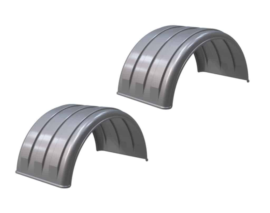 Minimizer™ MIN 1900 Semi Truck Poly Fenders Kit For 19.5" Wheels | Single Axle