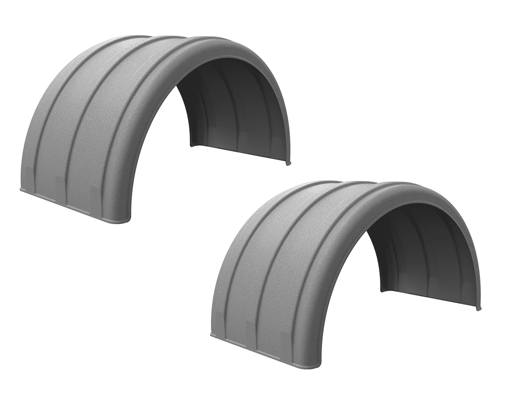 Minimizer™ MIN 2480 Semi Truck Poly Fenders Kit For 24.5" Wheels | Single Axle