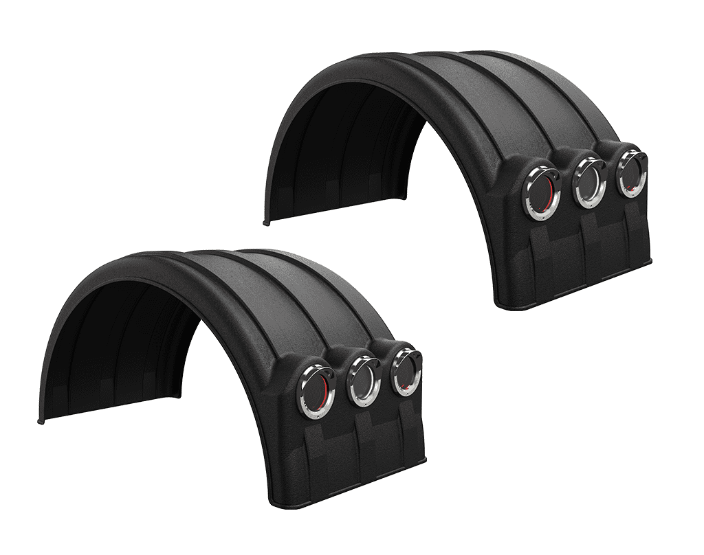 Minimizer™ MIN 2480 Semi Truck Poly Fenders Kit For 24.5" Wheels | Single Axle