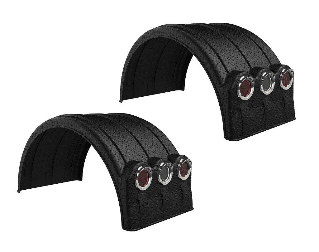 Minimizer™ MIN 2480 Semi Truck Poly Fenders Kit For 24.5" Wheels | Single Axle