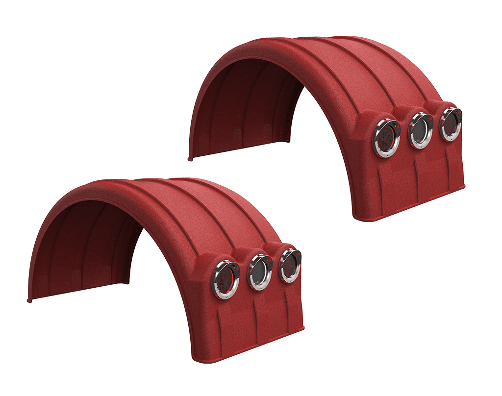 Minimizer™ MIN 2480 Semi Truck Poly Fenders Kit For 24.5" Wheels | Single Axle