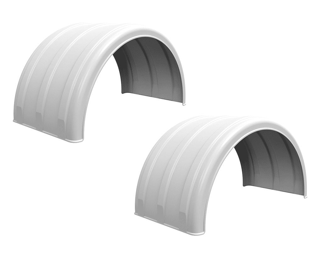 Minimizer™ MIN 2480 Semi Truck Poly Fenders Kit For 24.5" Wheels | Single Axle